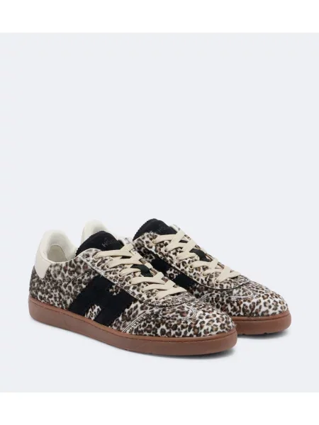 Sneakerși Hogan cu imagine maro