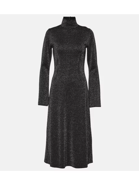 Rochie midi Joseph de lână până la genunchi de costum negru