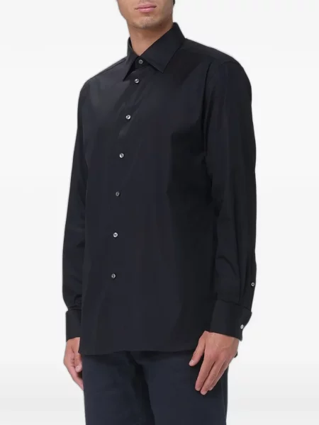 Cămașă Zegna din poplin negru