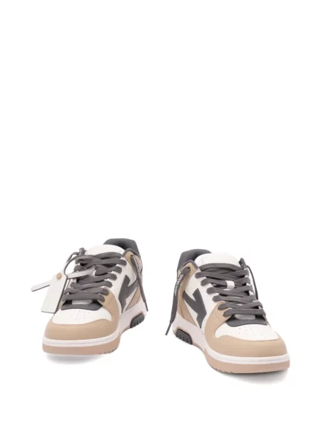 Sneakerși Off-white din piele alb