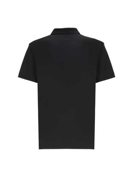 Dzianinowa koszulka polo Ralph Lauren z krótkim rękawem czarna