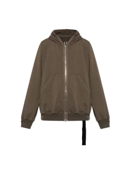 Bluza z kapturem Rick Owens z kapturem brązowa