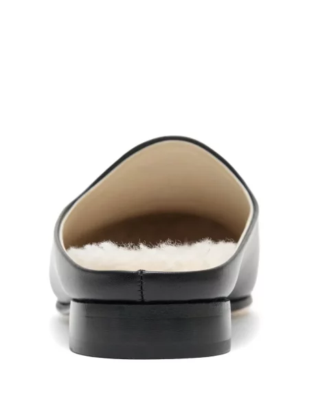 Papuci tip mules Undercover din piele negru