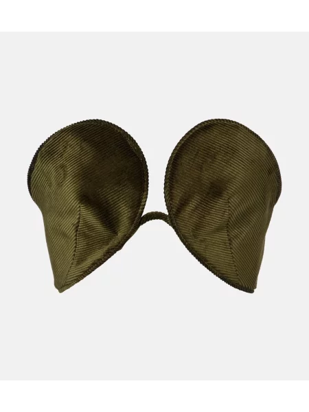 Top Jean Paul Gaultier de catifea cord verde