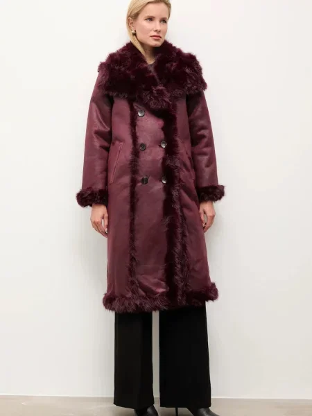 Двосторонній плащ Answear.LAB бордовий