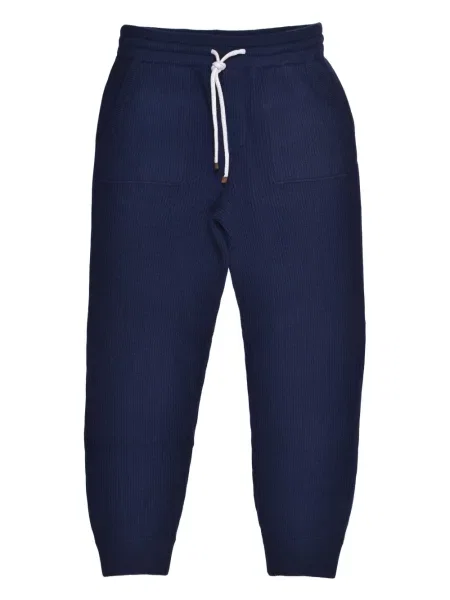 Pantaloni Brunello Cucinelli alergare cu cordon albastru