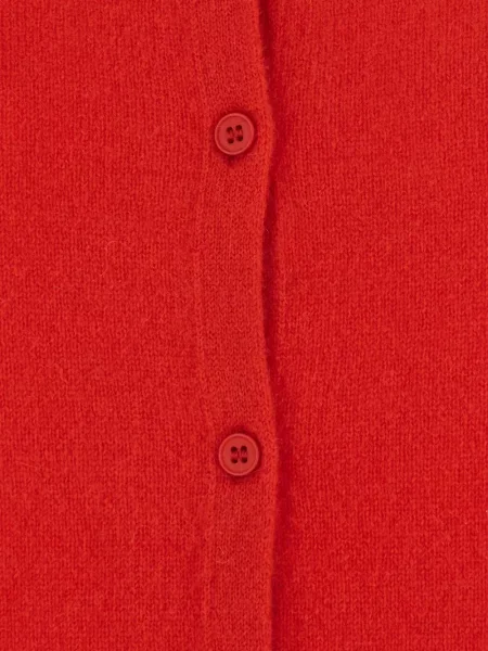 Cardigan Solocascmir tricotate roșu
