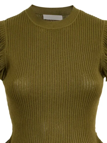 Top Ulla Johnson cu volane verde