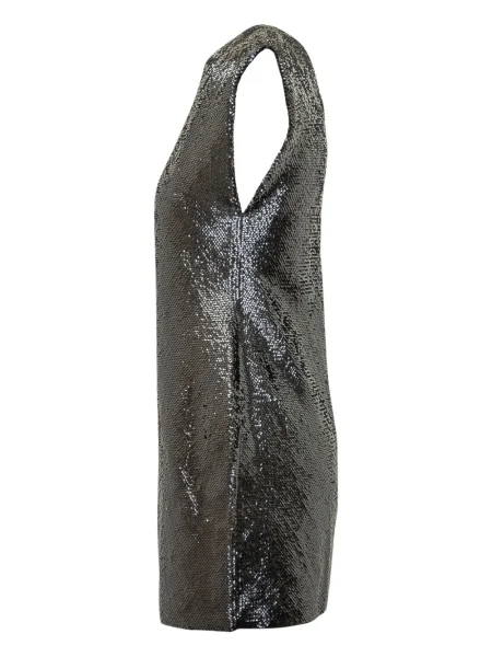 Top Michael Michael Kors cu paiete de costum cu decolteu rotund argintiu