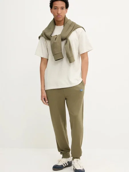 Меланжевая футболка Karl Kani бежевая