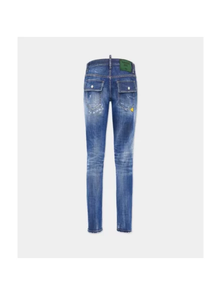Skinny jeansy skinny Dsquared2 niebieskie