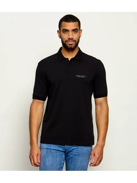 Tricou polo Armani Exchange negru