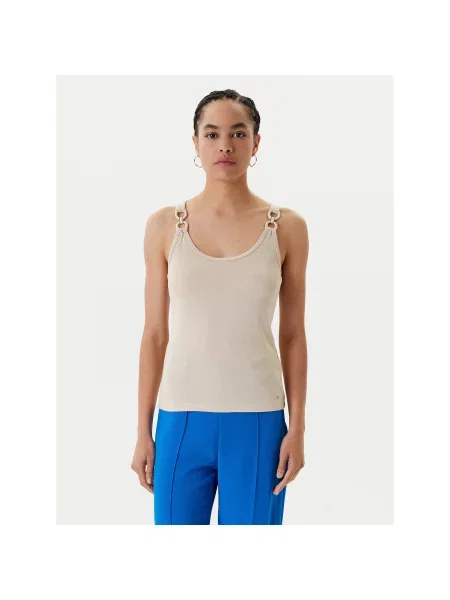 Morgan Топ Slim Fit бежевий