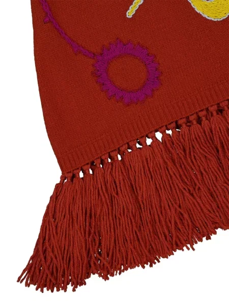 Palton Paula cu broderie portocaliu