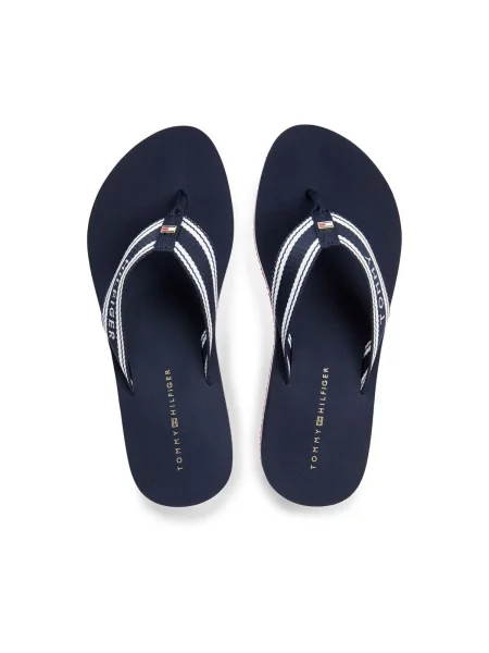 TOMMY HILFIGER Flip-flops albastru marin alb
