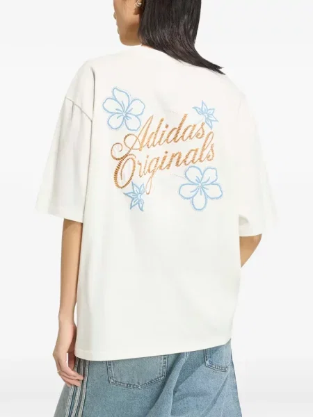 Tricou Adidas cu decolteu în V albastru