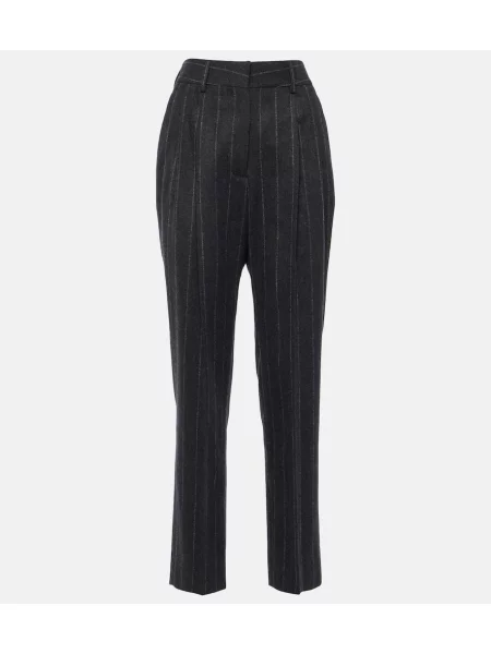 Volneni hlače z ravnimi hlačnicami Blaze Milano siva