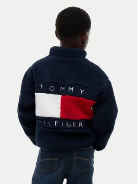 Fleecová mikina Tommy Hilfiger bílá