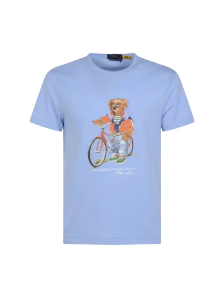 Polo Ralph Lauren Koszulka Mężczyźni nadruk S niebieski