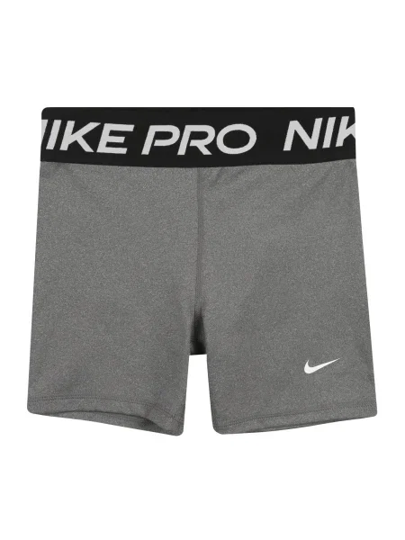 NIKE Pantaloni sport Nike Pro gri amestecat / negru alb