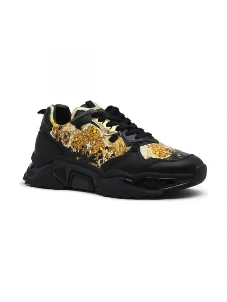 Guess Sneakers MASSA cu adaos de piele negru
