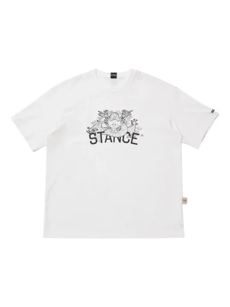 Tricou Stance cu imagine alb