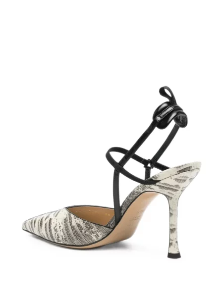 Pantofi cu toc Fendi cu imagine cu model piele de șarpe