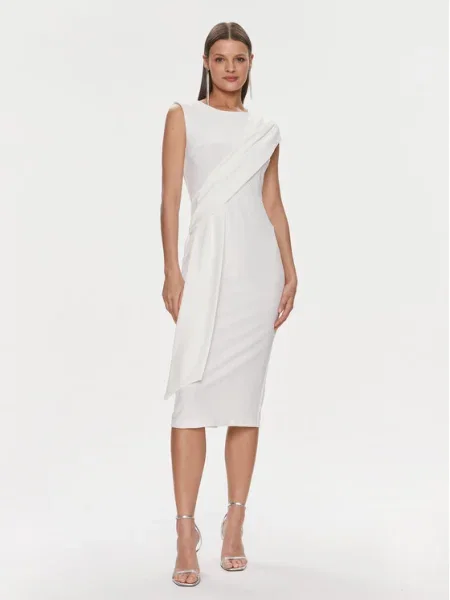 Rinascimento Rochie cocktail alb