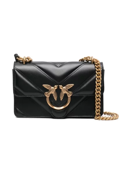 Mała mały torebka skórzana Pinko czarna