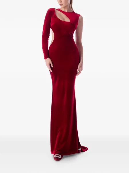 Rochie Imroska asimetrică roșu