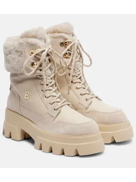 Botine Bogner din piele de căprioară bej