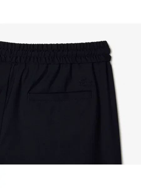 Lacoste Spodnie Wełniane Draped granatowe