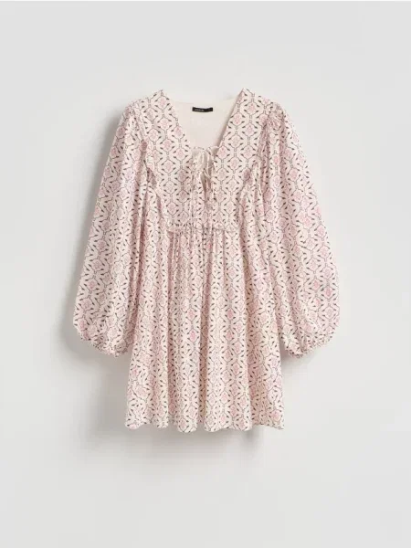 Reserved Сукня міді з запахом на декольте різнобарвний 