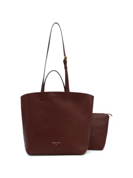 Geantă shopper Patrizia Pepe din piele roșu
