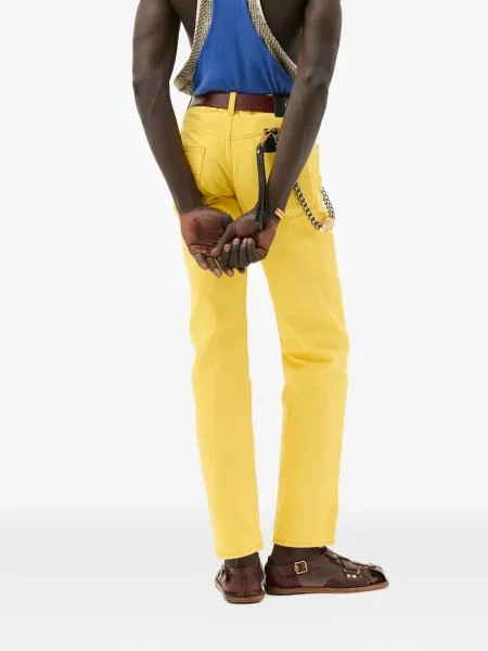 Дънки straight leg Versace жълто