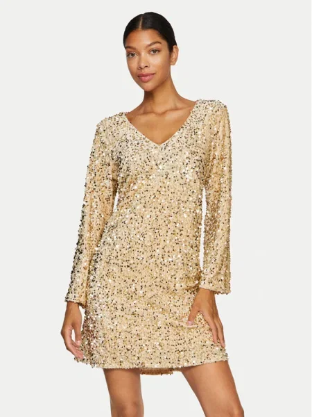 Vila Rochie cocktail Faith bej