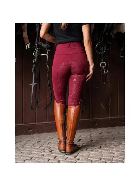 Legginsy jeździeckie zimowe Pure JD attack czerwone