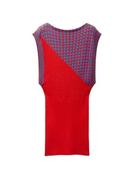 Rochie mini Versace tricotate roșu