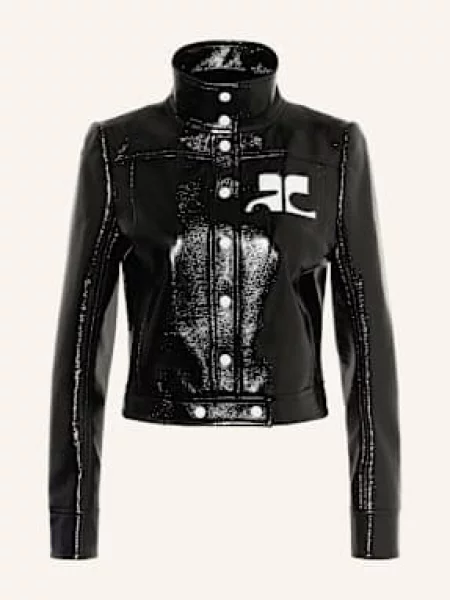 Courrèges Kurtka Z Imitacji Skóry schwarz czarna