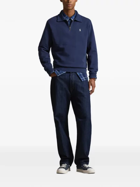 Ριγέ δερμάτινος κάλτσες Polo Ralph Lauren με κορδόνι μαύρο