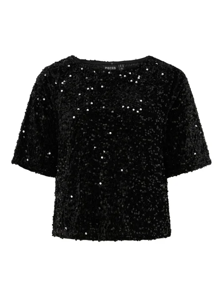 PIECES Bluză PCKAM' negru