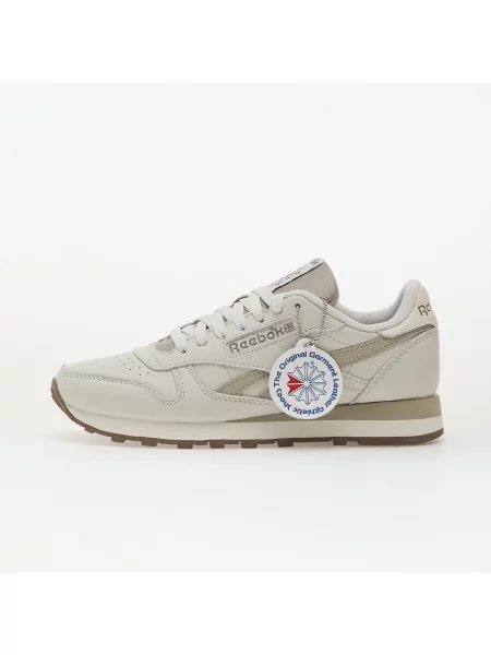 Шкіряні класичні кросівки Reebok Classic Leather без кісточок сірі