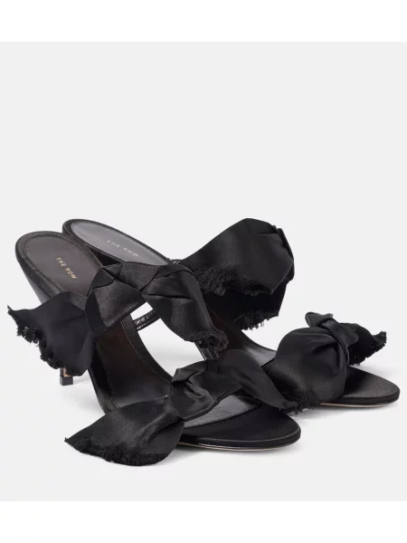 Sandale The Row din satin negru