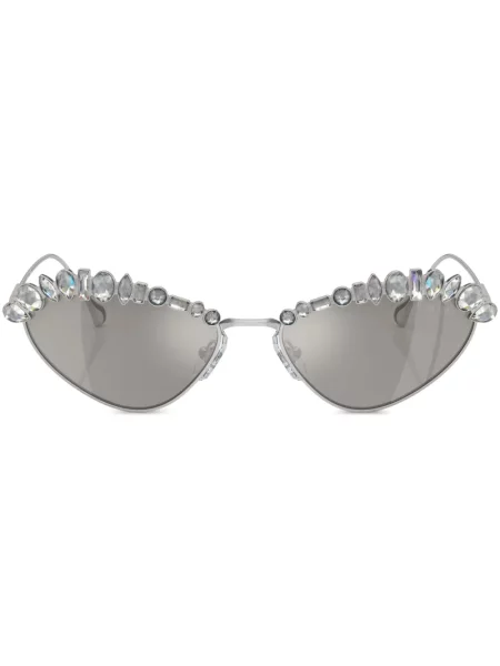 Ochelari de soare Swarovski de cristal argintiu