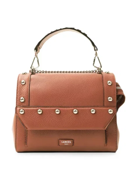 Geantă shopper Lancel din piele cu tepi maro