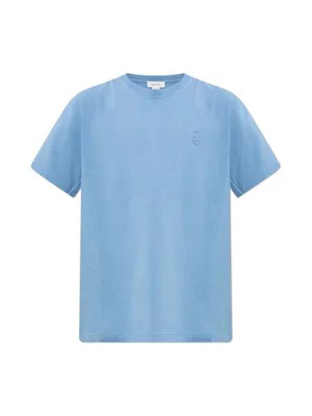 Koszulka Alexander Mcqueen z logo niebieska