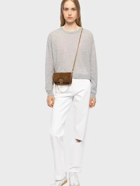 Замшевий клатч Zadig&voltaire коричневий