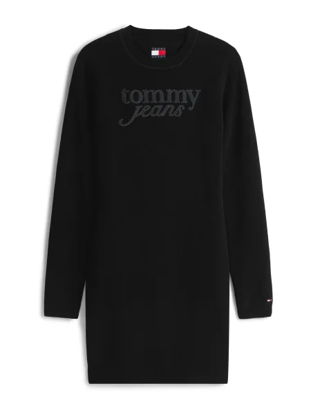 Tommy Jeans Rochie tricotat negru