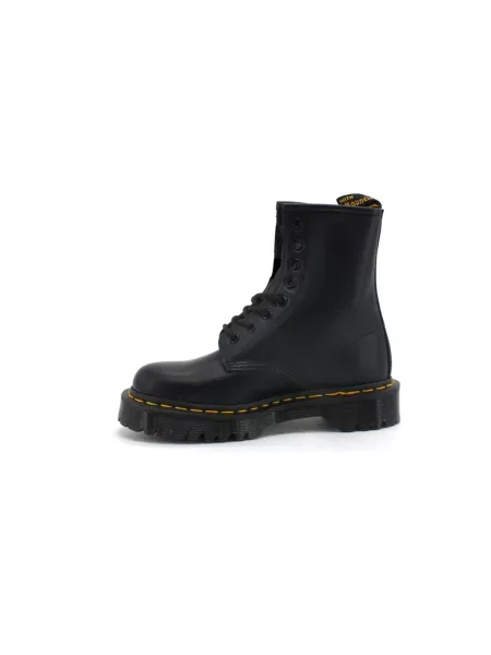 Botki Dr. Martens skórzane na platformie retro czarne
