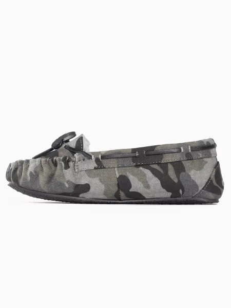 Minnetonka Mocasini gri / verde negru